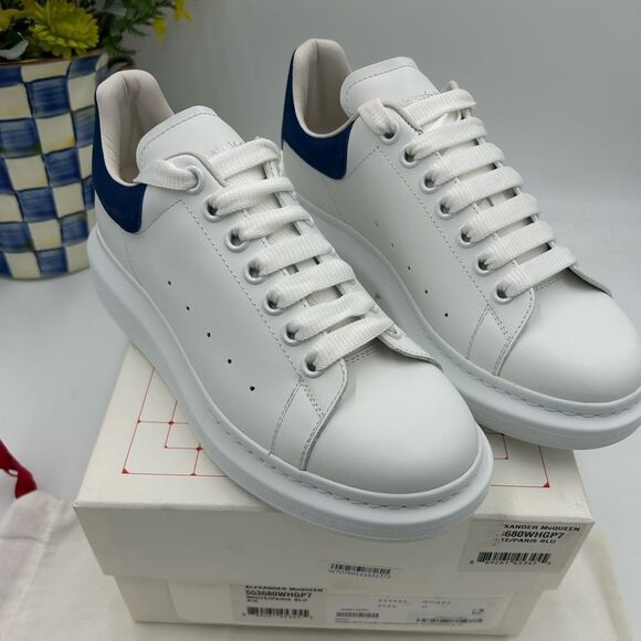 Men’s Alexander McQueen low top leather sneakers size 41 made in Italy - Picture 1 of 13